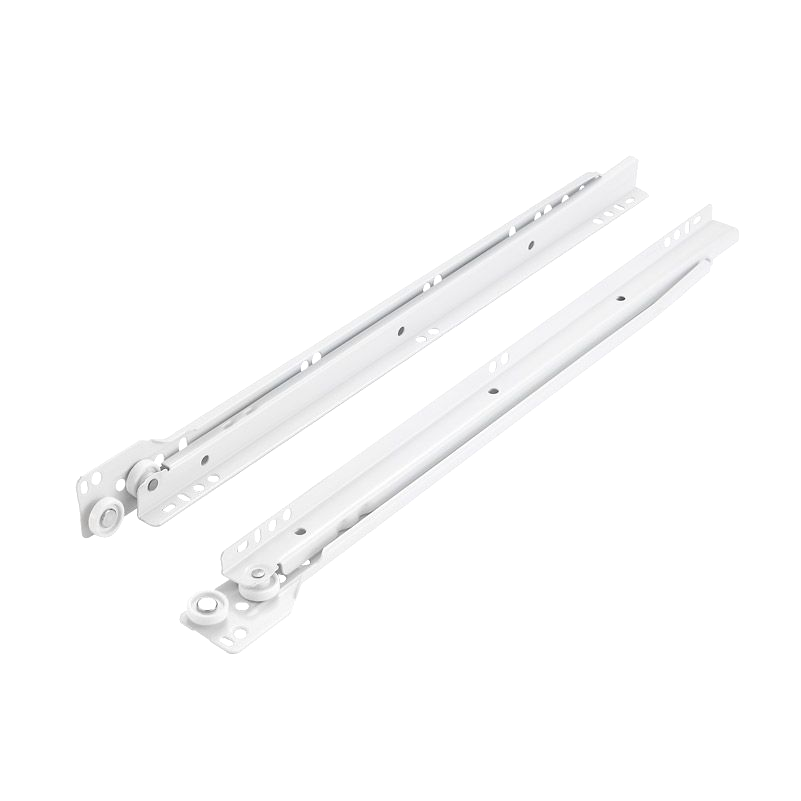 White cold-rolled steel roller silent two-section slide track