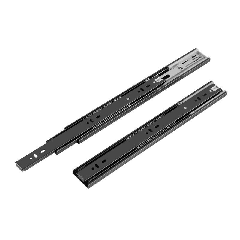 Three-section damping silent buffer steel ball thickened drawer slides