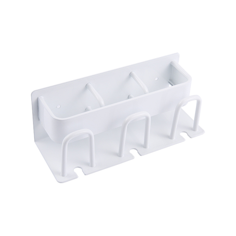 Bathroom rack wall mounted punch-free integrated toothbrush holder